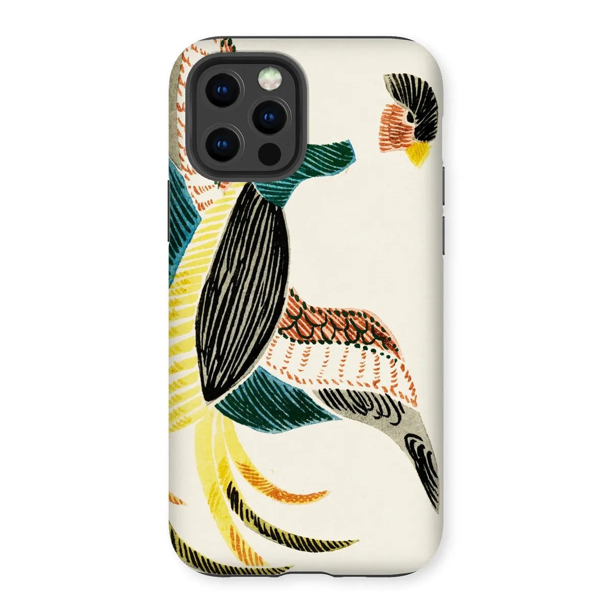 Woodblock Crane - Japanese Bird Phone Case - Taguchi Tomoki - Iphone 12 Pro / Matte - Mobile Phone Cases - Aesthetic Art