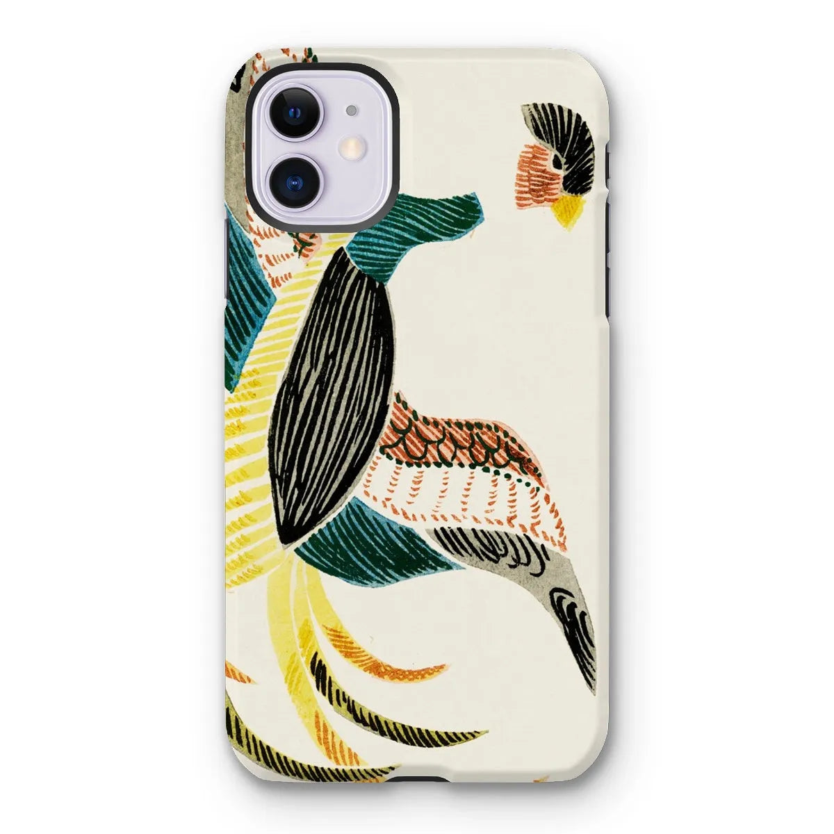 Woodblock Crane - Japanese Bird Phone Case - Taguchi Tomoki - Iphone 11 / Matte - Mobile Phone Cases - Aesthetic Art