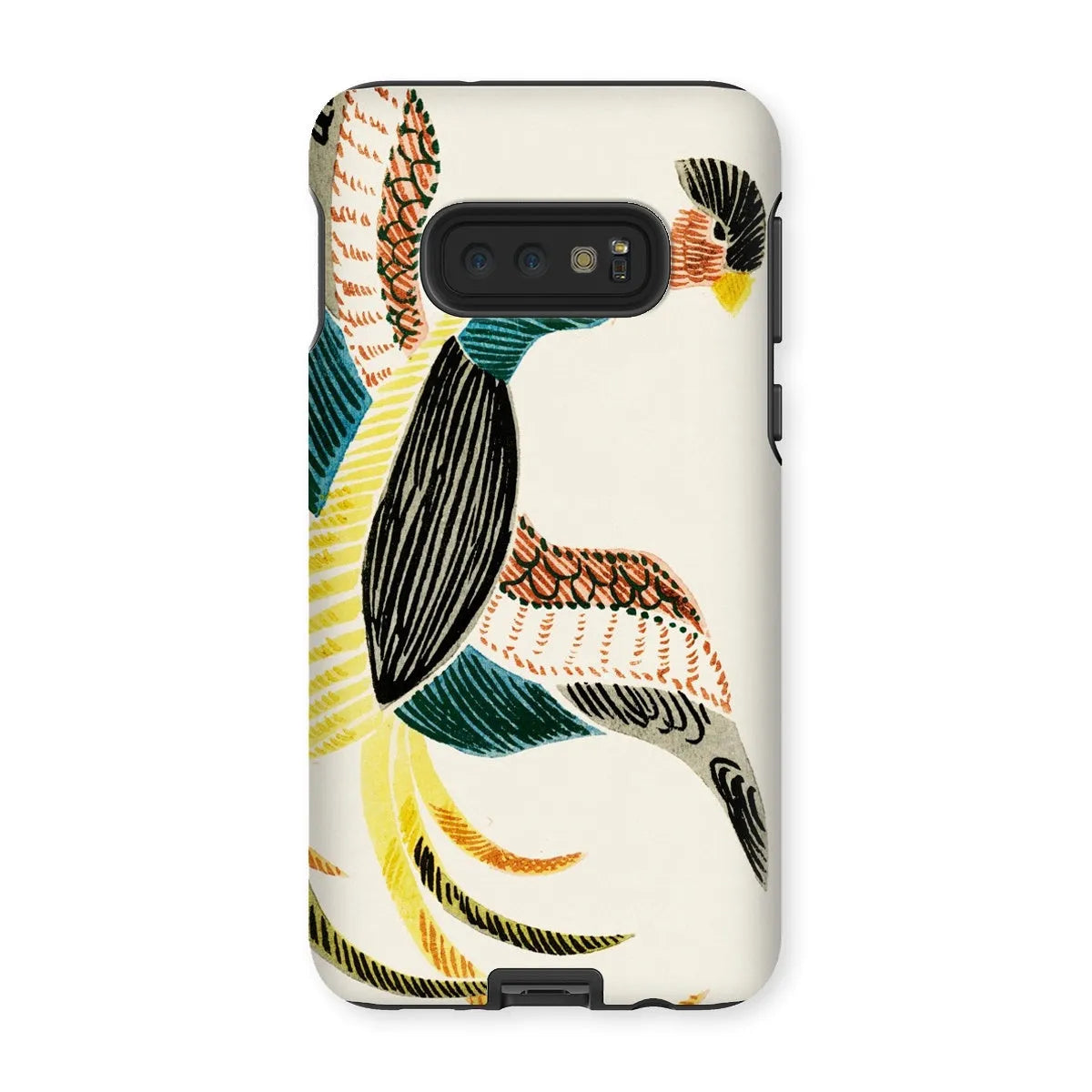Woodblock Crane - Japanese Bird Phone Case - Taguchi Tomoki - Samsung Galaxy S10e / Matte - Mobile Phone Cases