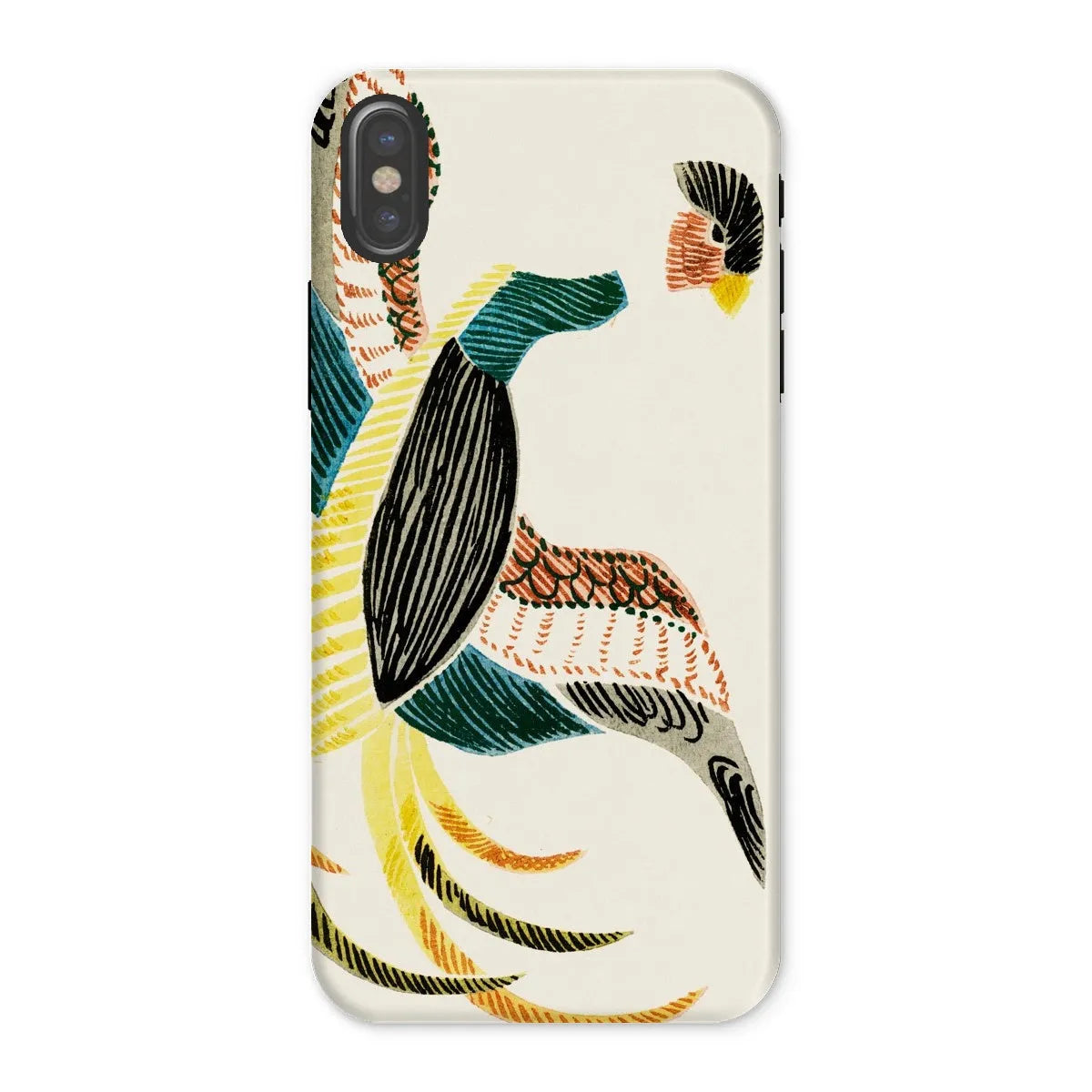 Woodblock Crane - Japanese Bird Phone Case - Taguchi Tomoki - Iphone x / Matte - Mobile Phone Cases - Aesthetic Art