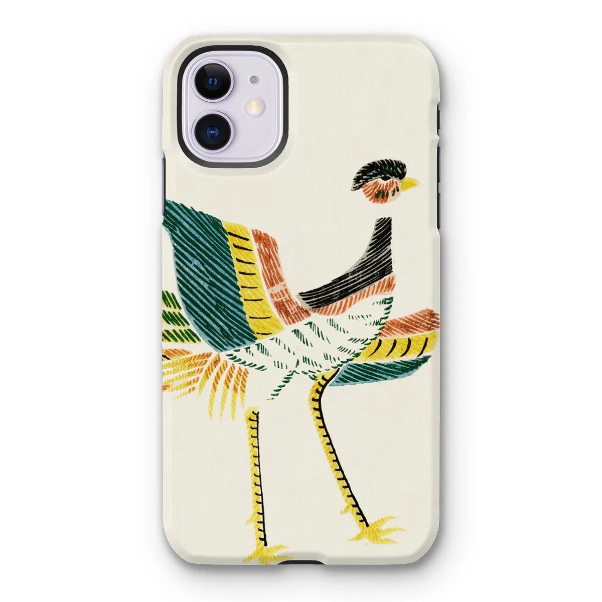 Woodblock Crane - Japanese Bird Phone Case - Taguchi Tomoki - Iphone 11 / Matte - Mobile Phone Cases - Aesthetic Art