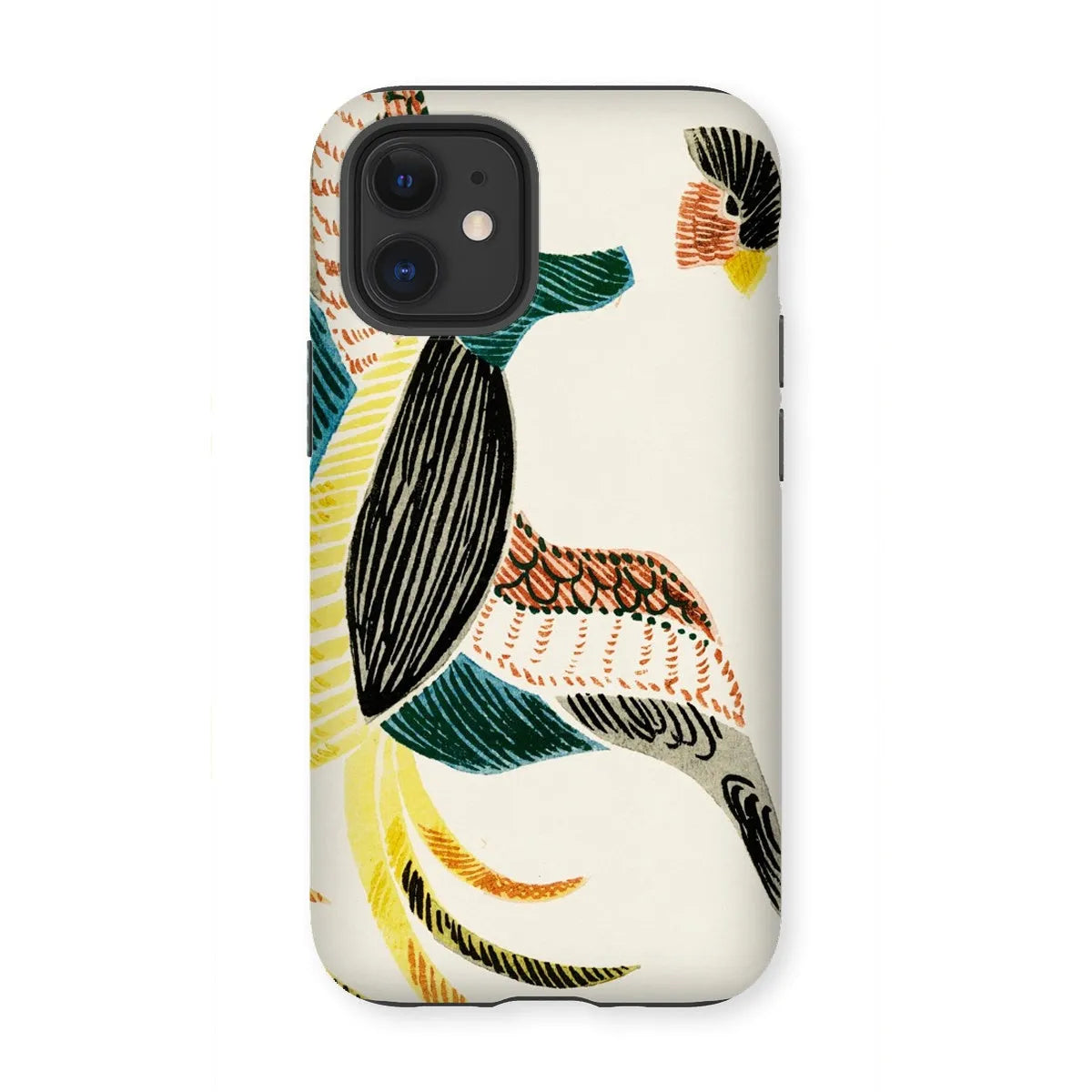 Woodblock Crane - Japanese Bird Phone Case - Taguchi Tomoki - Iphone 12 Mini / Matte - Mobile Phone Cases - Aesthetic