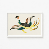 Framed Artwork Stylized Colorful Illustration Two Birds Motion Taguchi Tomoki, Woodblock Crane, Art Print