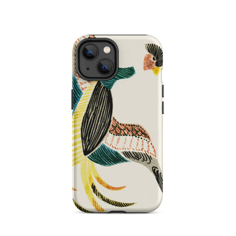 Woodblock Crane - Taguchi Tomoki Bird Iphone Case, 14 / Matte, Phone Case Bird Design