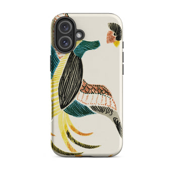 Woodblock Crane - Taguchi Tomoki Bird Iphone Case, 16 Plus / Matte, Bird-patterned Phone Case