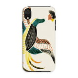 Woodblock Crane - Taguchi Tomoki Bird Iphone Case, Xr / Matte, Colorful Bird-patterned Phone Case Abstract Stylized Feather Designs
