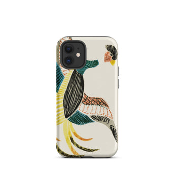 Woodblock Crane - Taguchi Tomoki Bird Phone Case Iphone 12 Mini / Matte Phone Case Bird Design Taguchi Tomoki Woodblock, Japanese Art,