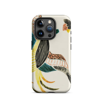 Woodblock Crane - Taguchi Tomoki Bird Phone Case Iphone 15 Pro / Matte Bird-patterned, Japanese Art, Captivating Mobile Cases