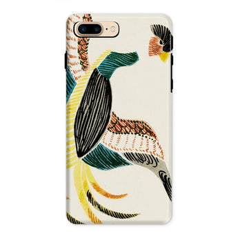 Woodblock Crane - Taguchi Tomoki Bird Phone Case Iphone 8 Plus / Matte Colorful Abstract Bird-like Design Phone Case Taguchi Tomoki