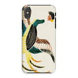 Woodblock Crane - Taguchi Tomoki Bird Phone Case Iphone Xs / Matte Colorful Abstract Bird Design Phone Case Taguchi Tomoki Woodblock,