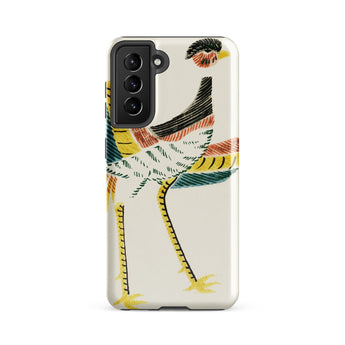 Woodblock Crane - Taguchi Tomoki Bird Phone Case, Samsung Galaxy S21 Fe / Gloss, Mobile Cases, Toby Leon