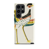 Woodblock Crane - Taguchi Tomoki Bird Phone Case, Samsung Galaxy S23 Ultra / Gloss, Mobile Cases, Toby Leon