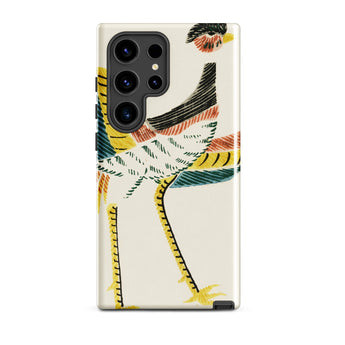 Woodblock Crane - Taguchi Tomoki Bird Phone Case, Samsung Galaxy S24 Ultra / Gloss, Mobile Cases, Toby Leon