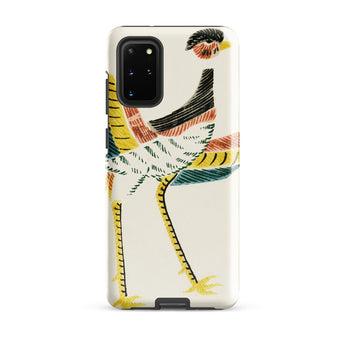 Woodblock Crane - Taguchi Tomoki Bird Samsung Case, Galaxy S20 Plus / Gloss, Phone Case Stylized Colorful Bird Design