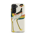 Woodblock Crane Taguchi Tomoki Bird Samsung Case, Galaxy S21 Fe / Matte, White Smartphone Case Colorful Bird Design