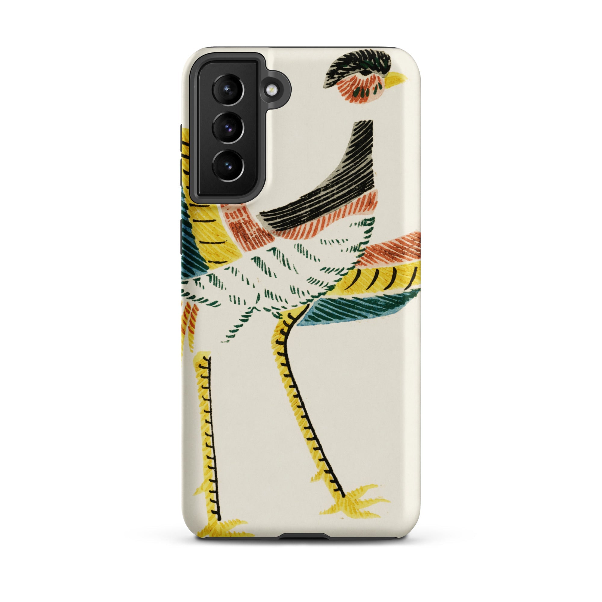 Woodblock Crane Taguchi Tomoki Bird Samsung Case, Galaxy S21 Plus / Matte, Phone Case Colorful Bird Design