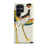 Woodblock Crane - Taguchi Tomoki Bird Samsung Case, Galaxy S22 Ultra / Matte, White Phone Case Colorful Abstract Bird Design
