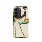 Woodblock Crane Taguchi Tomoki Bird Samsung Case, Galaxy S23 / Matte, Smartphone Case Stylized Colorful Bird Design Light Background
