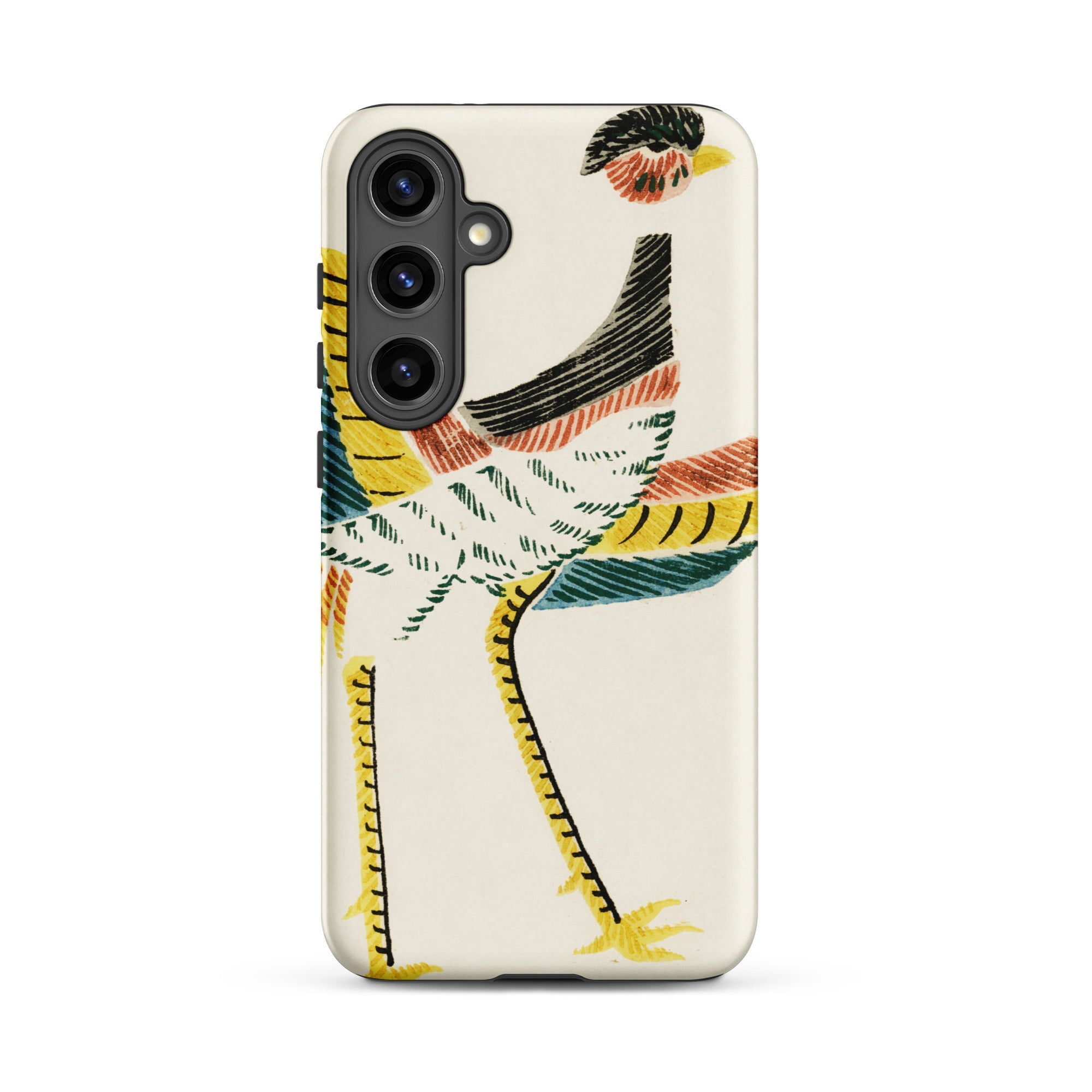Woodblock Crane Taguchi Tomoki Bird Samsung Case, Galaxy S24 Plus / Matte, Phone Case Colorful Bird Design
