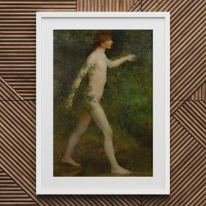 Un bañista del bosque - Impresión artística de Henry Scott Tuke 