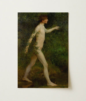 Rectangular Canvas Print Classical Painting Nude Male Figure Henry Scott, Woodland Bather Moves, Tuke Art
