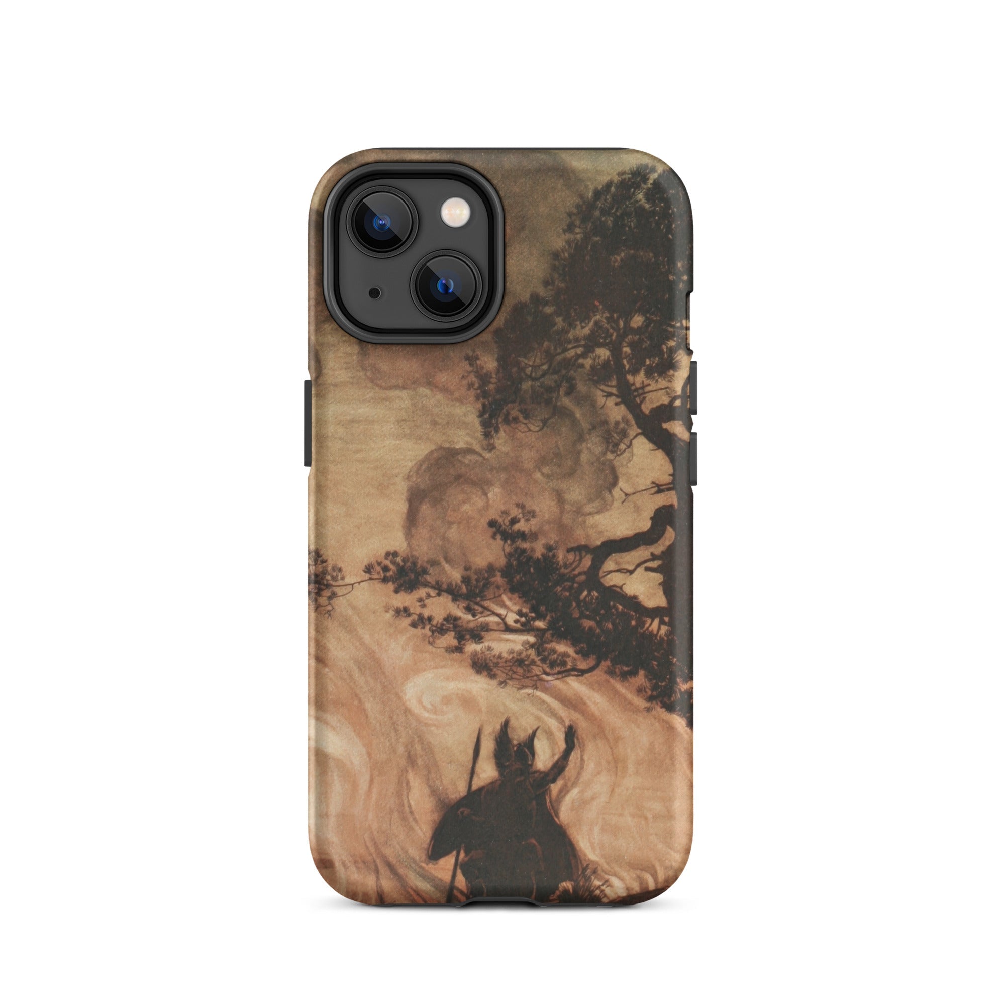 Wotan Looks Back at Brunnhilde Arthur Rackham Iphone Case, 14 / Matte, Iphone Protective Case Artistic Design Figure Landscape