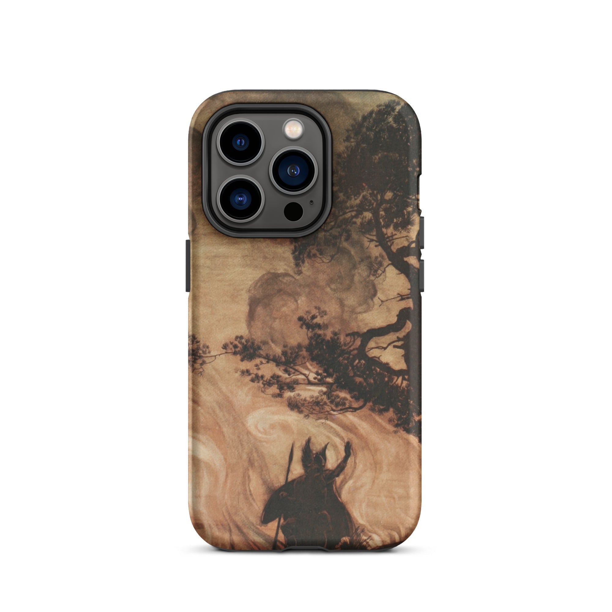 Wotan Looks Back at Brunnhilde Arthur Rackham Iphone Case, 14 Pro / Matte, Iphone 15 Pro Max Phone Case Mythical Figure