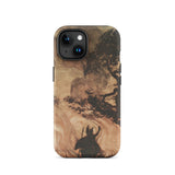 Wotan Looks Back at Brunnhilde - Arthur Rackham Iphone Case, 15 / Matte, Iphone Case Dark Tree Horned Figure Design