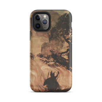 Wotan Looks Back at Brunnhilde - Arthur Rackham Phone Case Iphone 11 Pro / Matte Iphone Pro Max Phone Case Painting Silhouetted Arthur