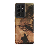 Wotan Looks Back at Brunnhilde - Arthur Rackham Phone Case Samsung Galaxy S21 Ultra / Matte Phone Case Detailed Sepia-toned Illustration