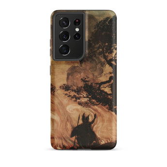 Wotan Looks Back at Brunnhilde - Arthur Rackham Samsung Case, Galaxy S21 Ultra / Matte, Phone Case Dark Nature-themed Painting Figure