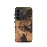 Wotan Looks Back at Brunnhilde - Arthur Rackham Samsung Case, Galaxy S23 / Matte, Smartphone Decorative Case Dramatic Silhouetted Figure