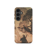 Wotan Looks Back at Brunnhilde - Arthur Rackham Samsung Case, Galaxy S24 / Matte, Phone Case Painted Ancient Landscape Design