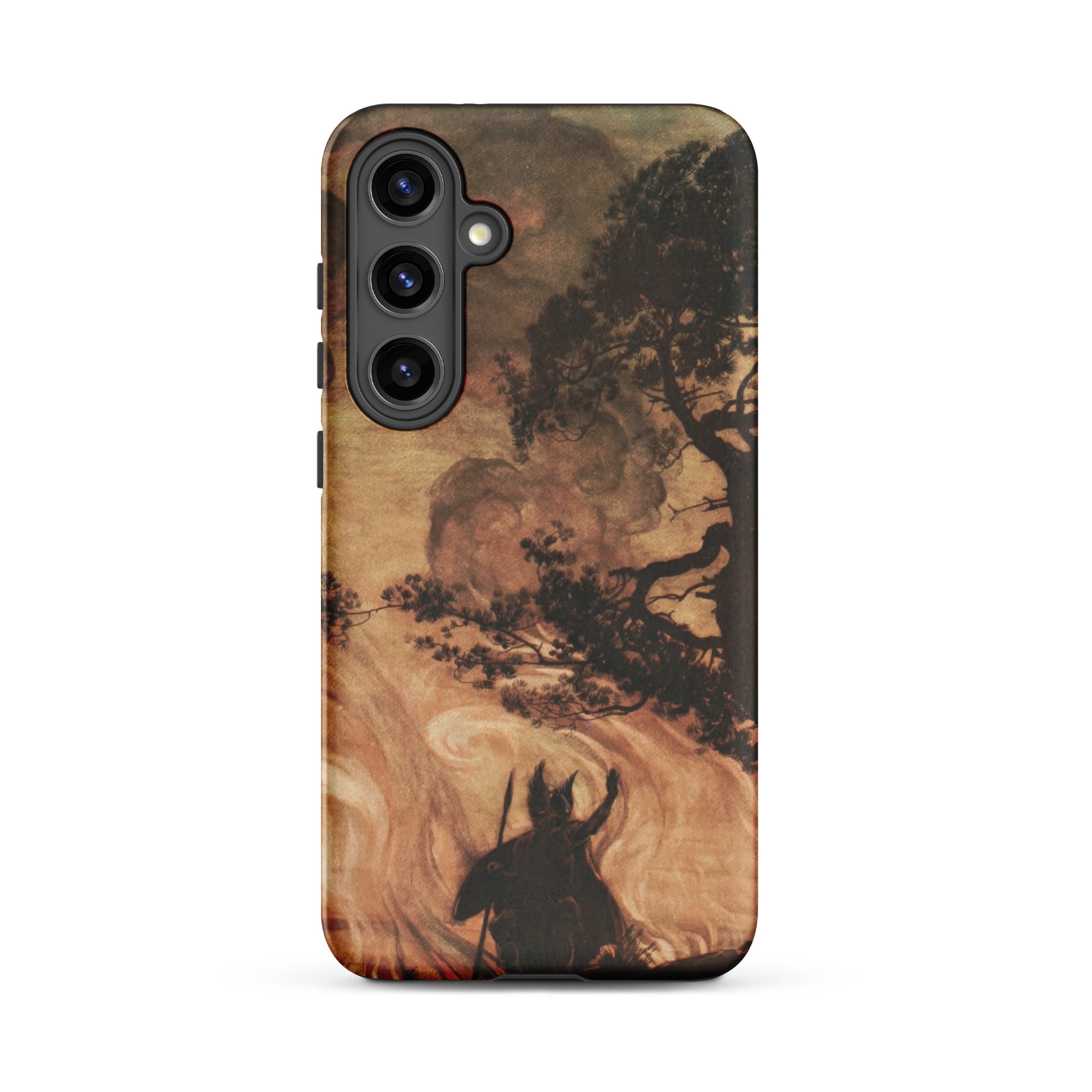 Wotan Looks Back at Brunnhilde Arthur Rackham Samsung Case, Galaxy S24 Plus / Matte, Smartphone Case Dark Fantasy Art Design