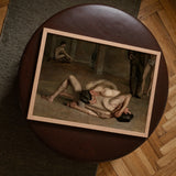 Wrestlers - Thomas Eakins Art Print / Canvas, Eakins’s Wrestlers Holds, Oil Catches Two, Catches Two Nude, Two Nude Male, Nude Male