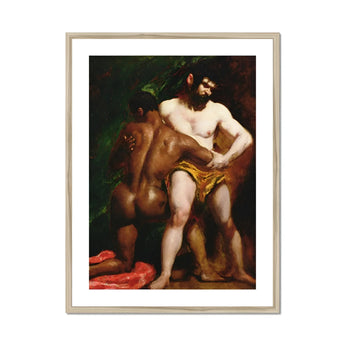 The Wrestlers - William Etty Homoerotic Art Print, Apologize Provide Description Nudity Potentially Inappropriate Content