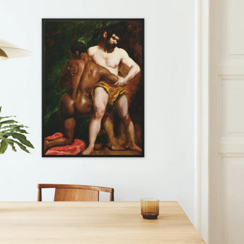The Wrestlers - William Etty Homoerotic Art Print / Canvas, Posters Prints & Visual Artwork, Toby Leon