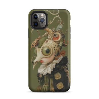 Xennie - Cute Baroque Alien Art Iphone Case, 11 Pro Max / Matte, Olive Green Iphone Case Surreal Art