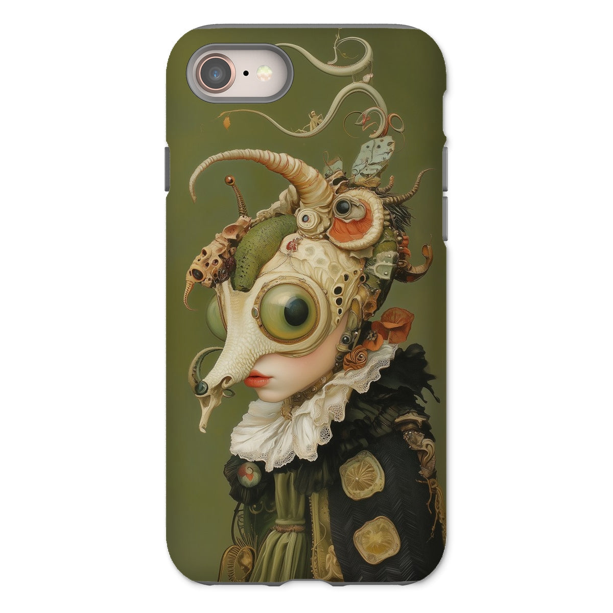 Xennie - Cute Baroque Alien Art Iphone Case, 8 / Matte, Phone Case Surreal Portrait