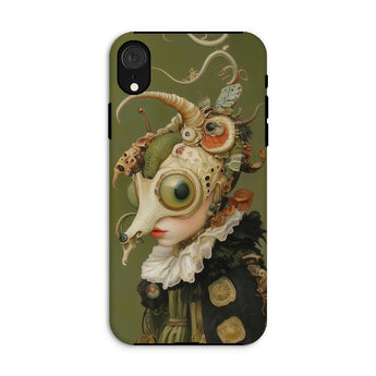 Xennie - Cute Baroque Alien Art Iphone Case, Xr / Matte, Phone Case Surreal Portrait Art
