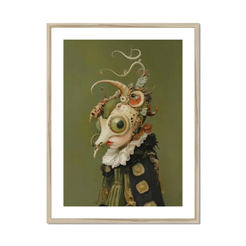 Xennie - Cute Baroque Alien Art Print, Framed Surreal Portrait