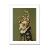 Xennie - Cute Baroque Alien Art Print, Whimsical Portrait Masked Figure