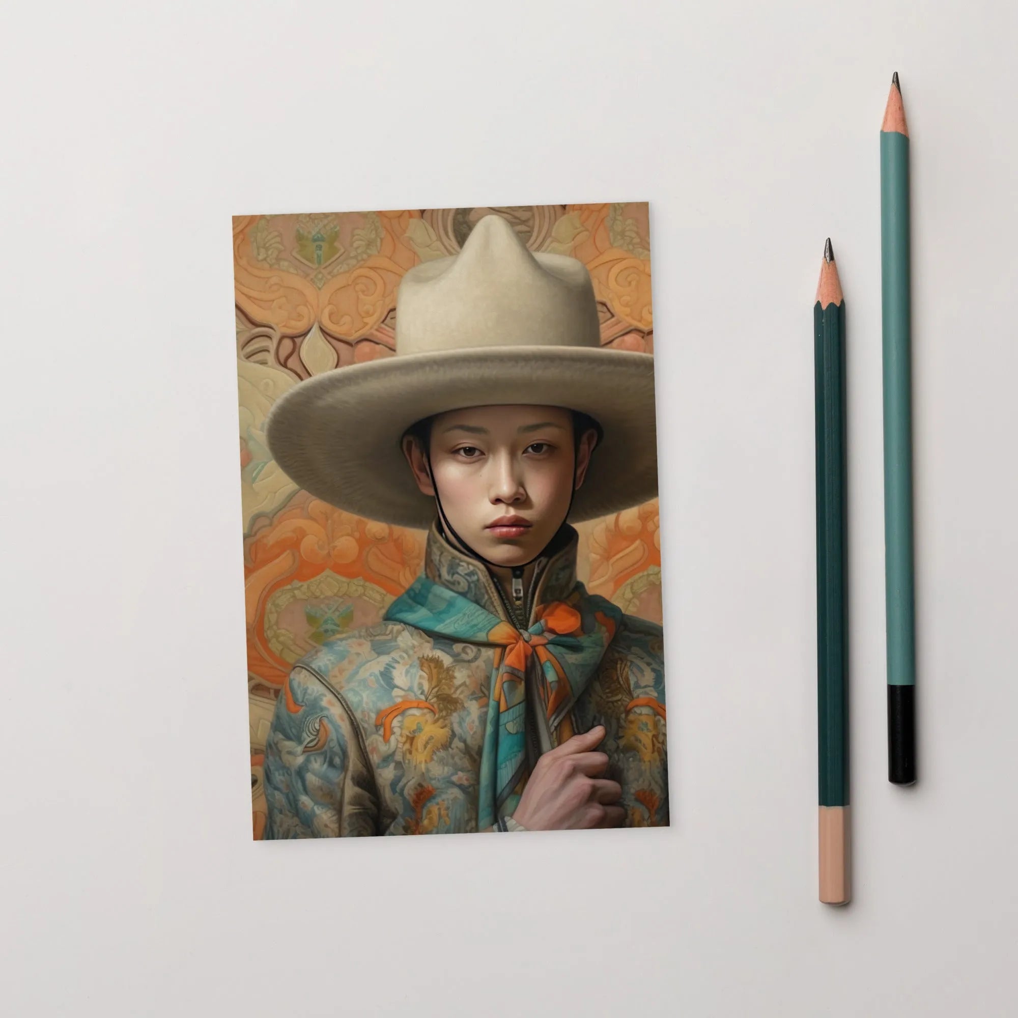 Xiang - Gay Chinese Cowboy Art Print - Gaysian Dandy Queerart - 4’x6’ - Posters Prints & Visual Artwork - Aesthetic Art