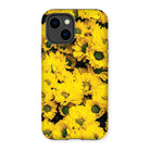 Yellow Brick Road - Chrysanthemum Iphone Case, 14 / Matte, Phone Case Decorated Vibrant Pattern Yellow Daisies Chrysanthemums