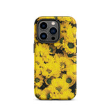 Yellow Brick Road - Chrysanthemum Iphone Case, 14 Pro / Matte, Yellow Floral Iphone Case