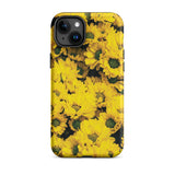 Yellow Brick Road - Chrysanthemum Iphone Case, 15 Plus / Matte, Yellow Floral Phone Case