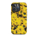 Yellow Brick Road - Chrysanthemum Iphone Case, 16 Pro Max / Matte, Yellow Floral Iphone Case