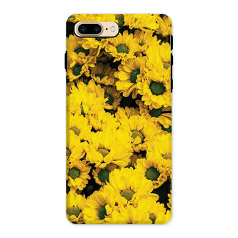 Yellow Brick Road - Chrysanthemum Iphone Case, 8 Plus / Matte, Phone Case Vibrant Yellow Sunflower Pattern