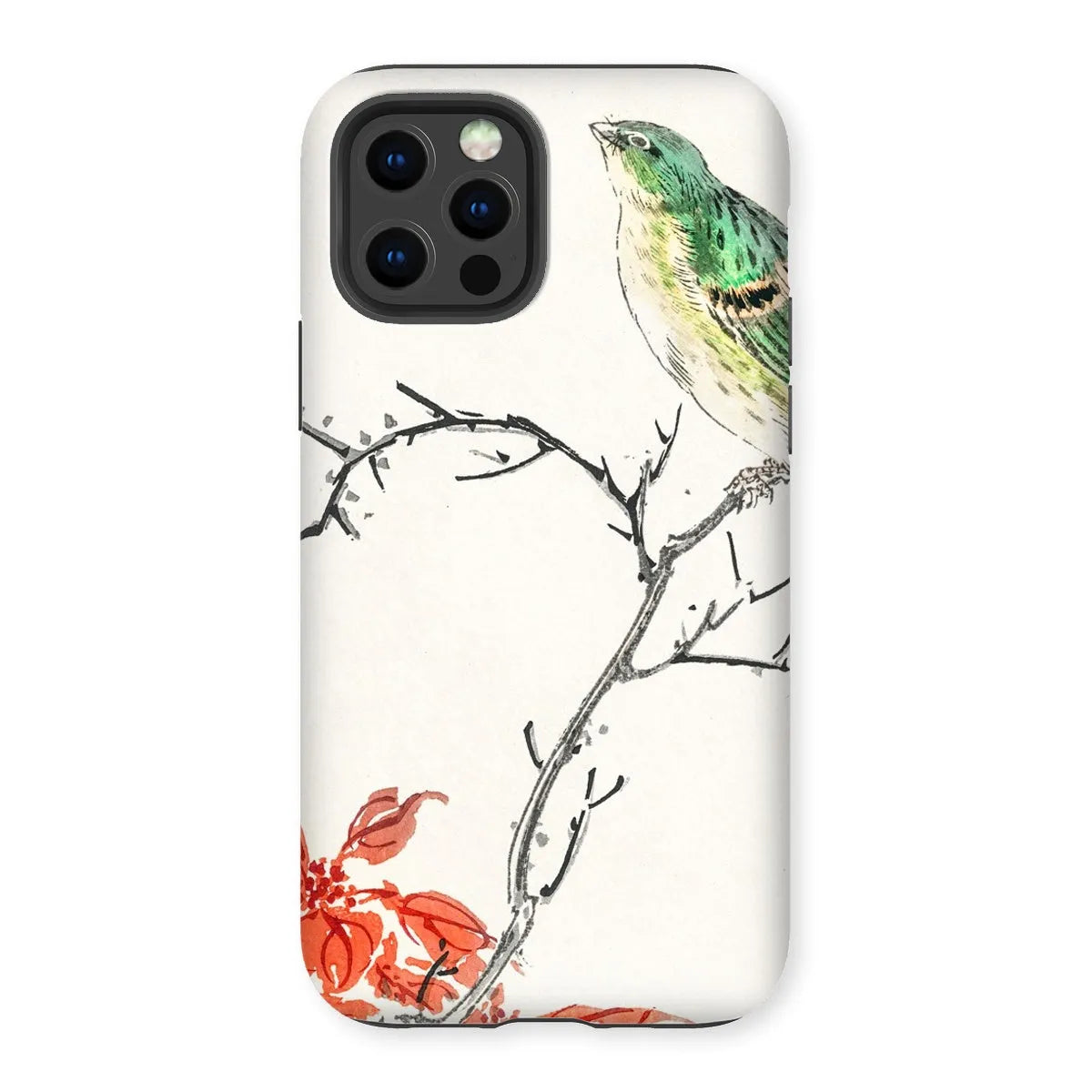 Yellow Bunting Bird - Japanese Meiji Phone Case - Numata Kashu - Iphone 12 Pro / Matte - Mobile Phone Cases - Aesthetic