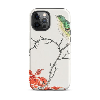 Yellow Bunting Bird - Numata Kashu Iphone Case, 12 Pro Max / Matte, Bird-themed Iphone Case